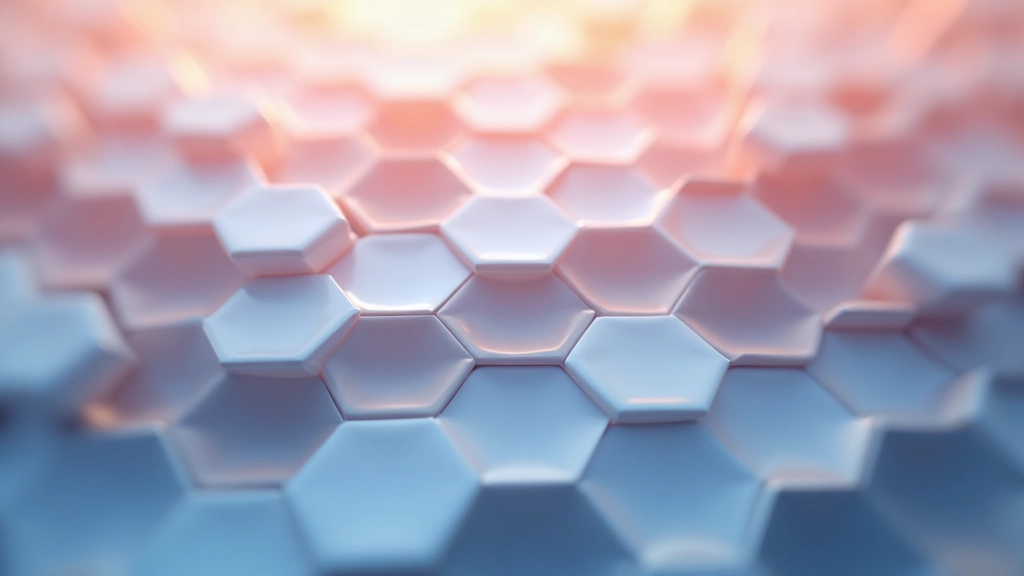 Visualização de padrão de tessellação hexagonal em movimento, cores que mudam suavemente, efeito de onda propagando